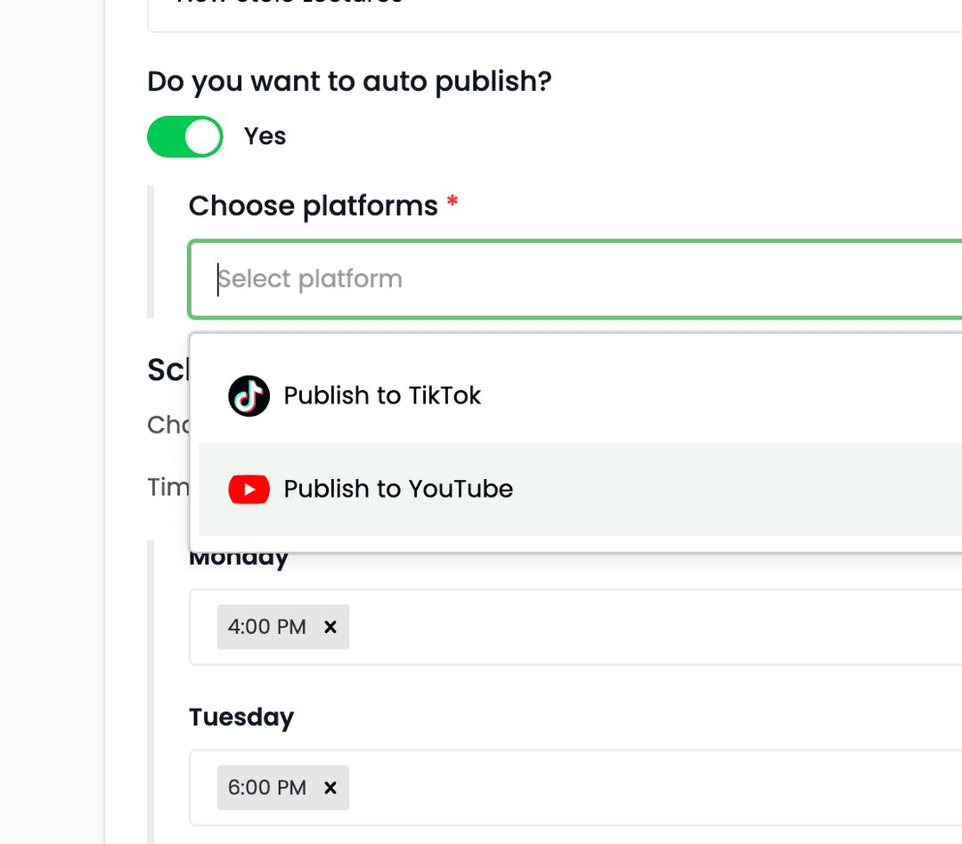 YouTube Integration