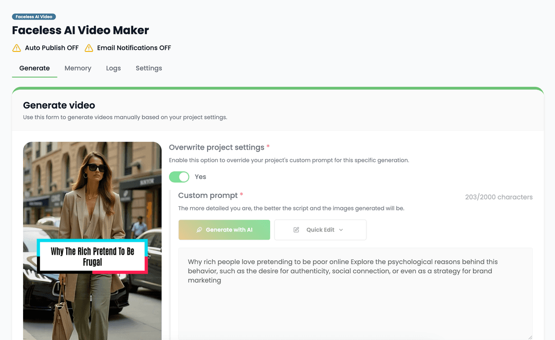 Project Dashboard