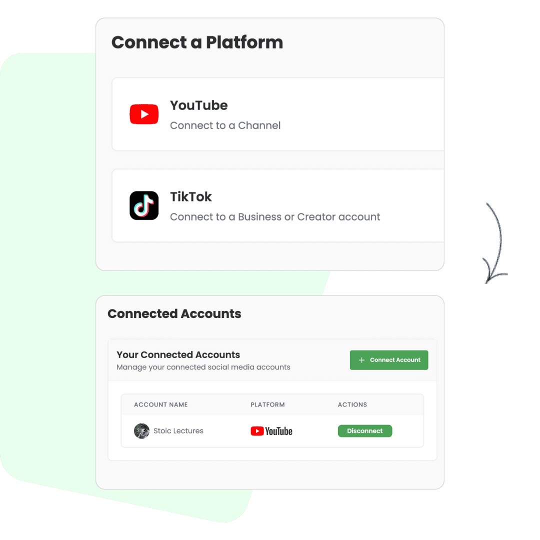 Connect your social media accounts
