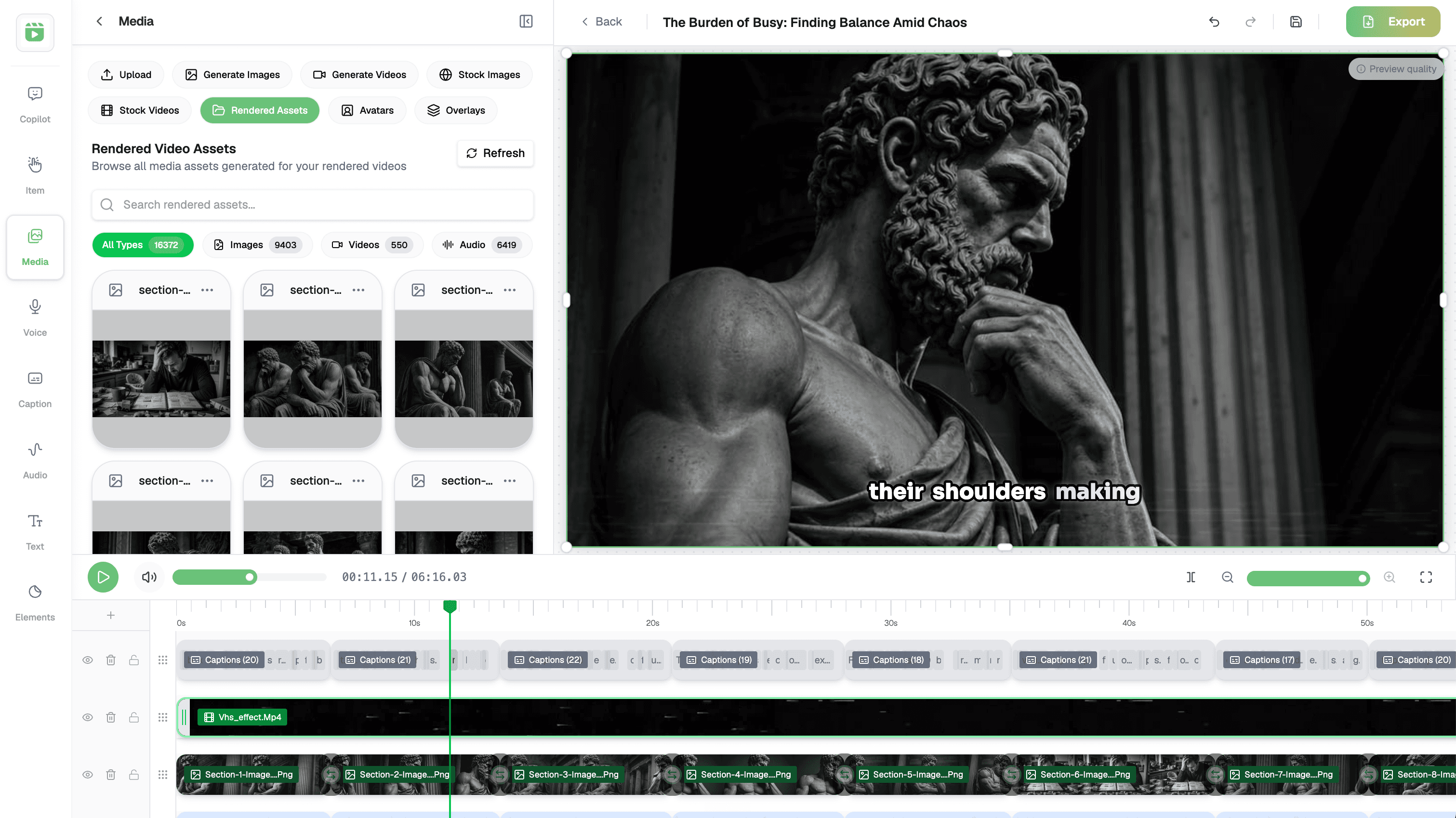 Videnly editor for reviewing a long-form YouTube video before publishing