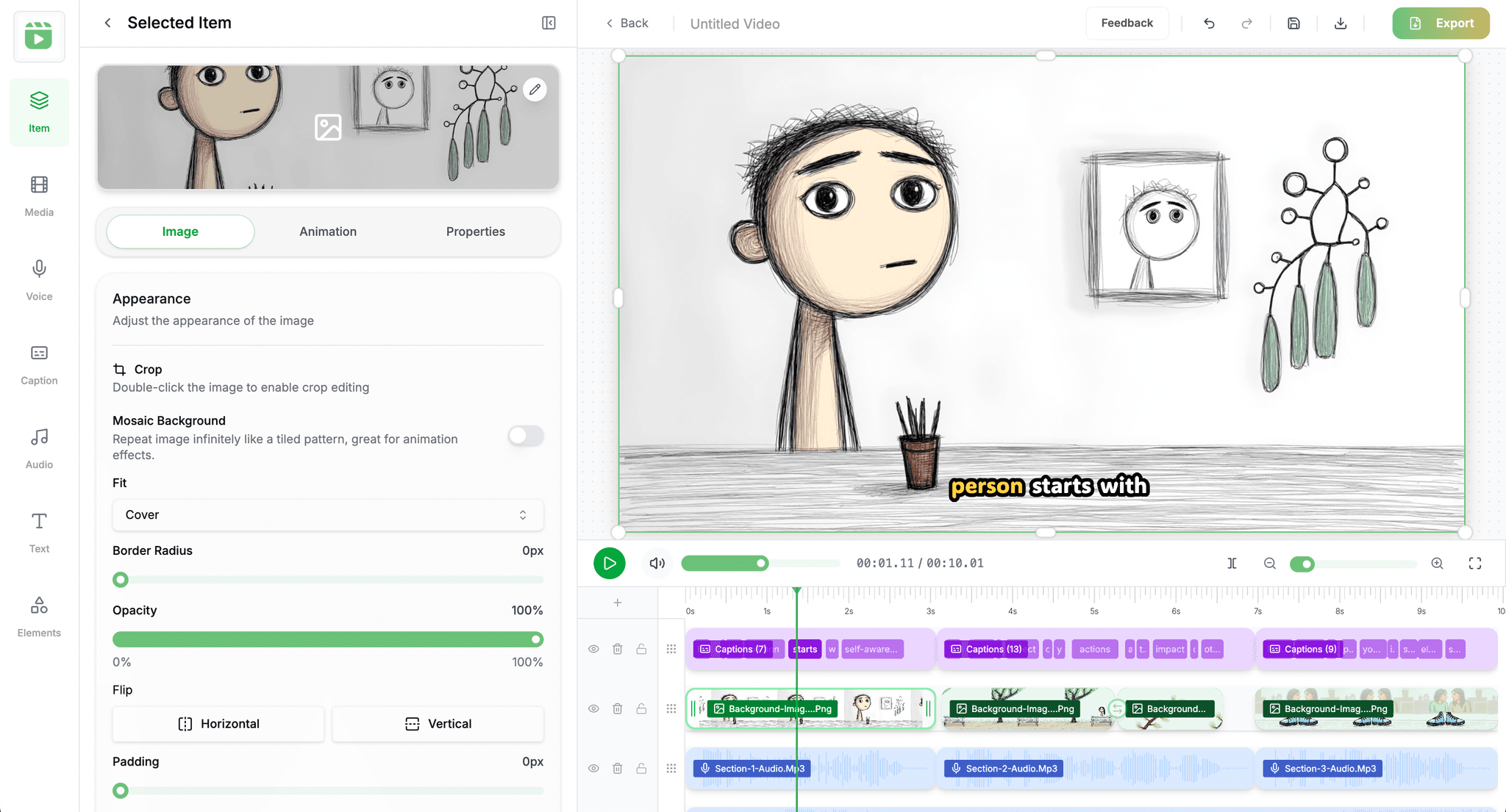 Videnly long-form video creation dashboard